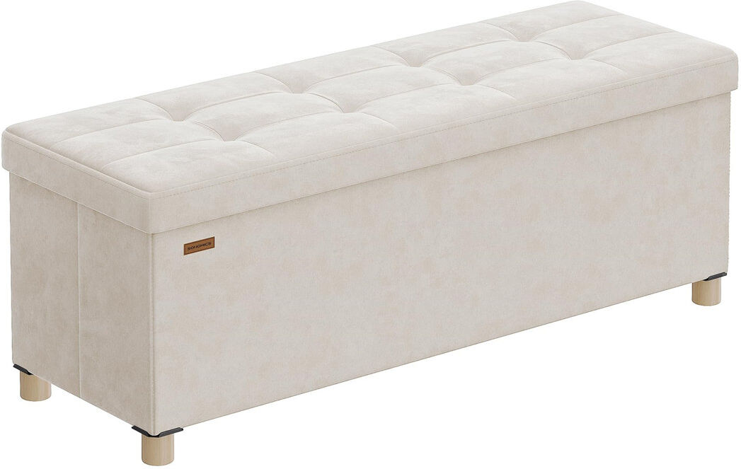 Chengdu Menghejia Technology Co., Ltd. 110cm Wide Footstool Ottoman Cream 40cm H X 110cm W X 36cm D