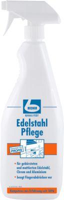 Edelstahlreiniger Dr. Becher, für gebürsteten/mattierten Edelstahl, Chrom und Aluminium, 1 l in Sprühflasche