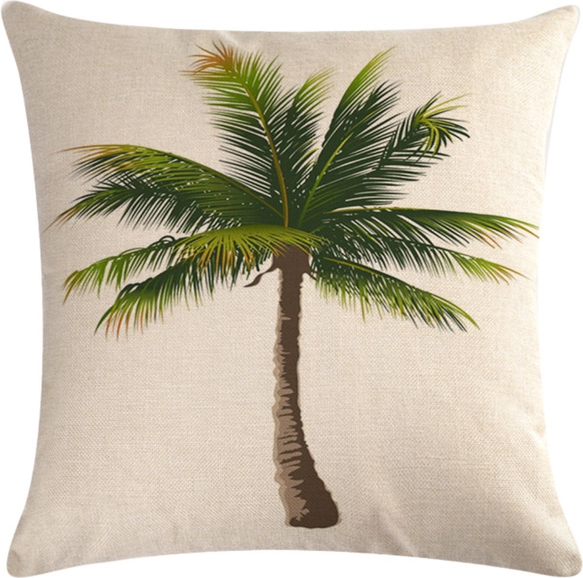 Vintage California Palm sierkussenhoes met rits - Tropisch palmboom design - Exclusief kussenhoes