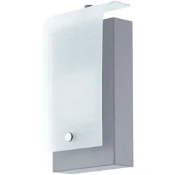 Außenleuchte Wandlampe Glasleuchte Fassadenbeleuchtung Eingang, Strahler verzinkt, 1x LED 3,7W 320lm 3000K warmweiß, LxBxH 12x7x22,5 cm, Eglo 94115