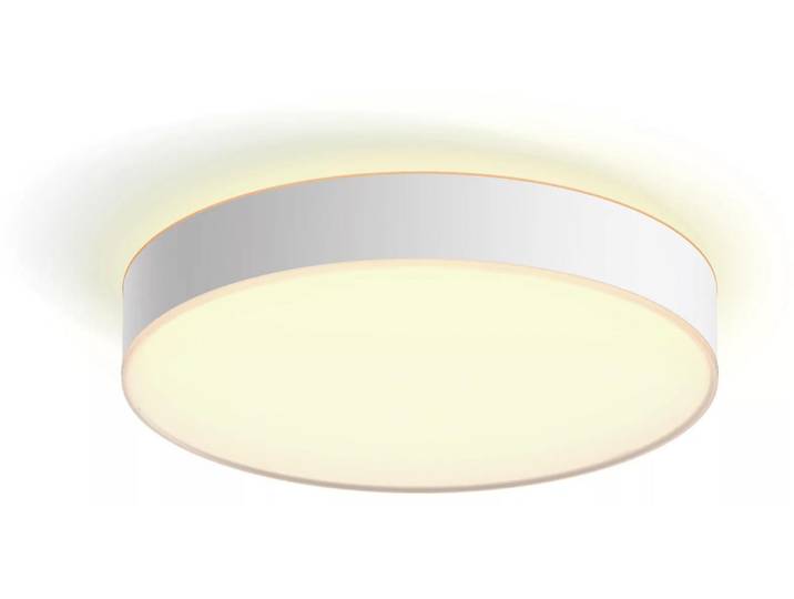 Philips Hue White ambience Enrave Deckenleuchte L weiß + Dimmschalter, Intelligente Deckenbeleuchtung, Bluetooth/Zigbee, Weiß, LED, Metall, Nicht austauschbare(s) Leuchtmittel