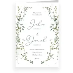 Individuelle Hochzeitseinladungen in Weiß im Design "Liebesschwur" - Musterkarte