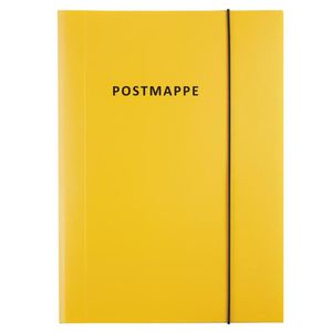 Idena Postmappe 10021, A4, aus Kunststoff, mit 3 Einschlagklappen & Gummizug