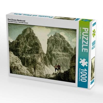 CALVENDO Puzzle Drei Zinnen Nordwand | 1000 Teile Lege-Größe 64 × 48 cm Foto-Puzzle für glückliche Stunden