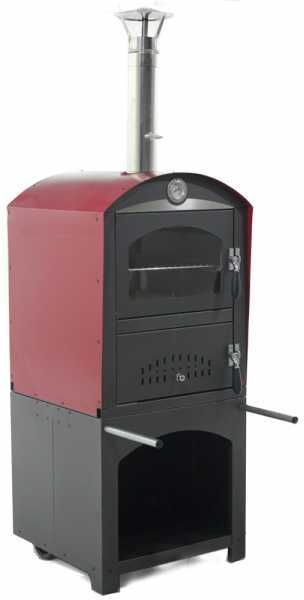 AgriEuro Premium AgriEuro Minimus 50 Mini EXT - Four à pizza à bois en acier d'extérieur - Toit rouge