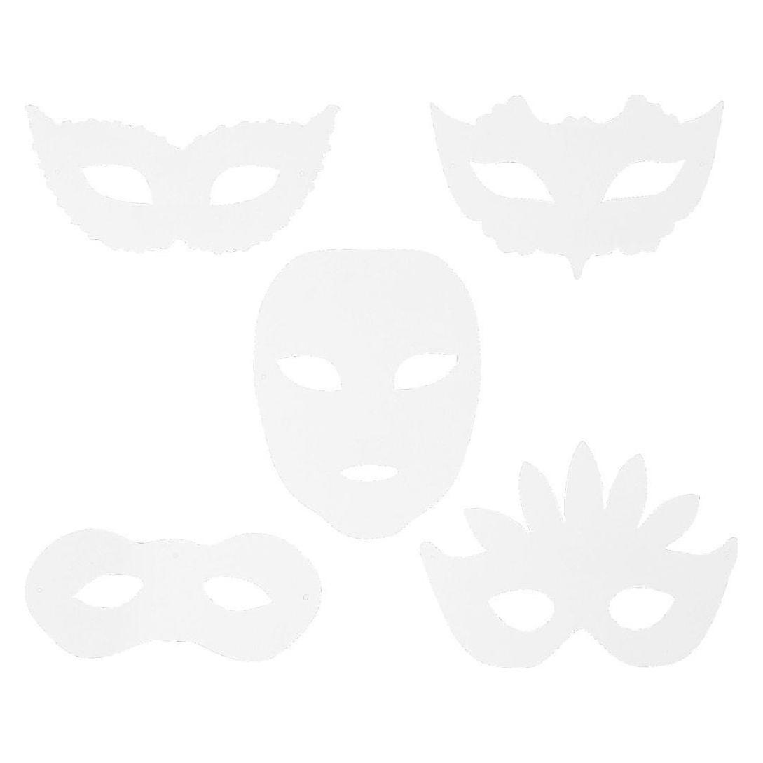 Creativ Company Papp-Maske Weiss, 16 Stück (95216)