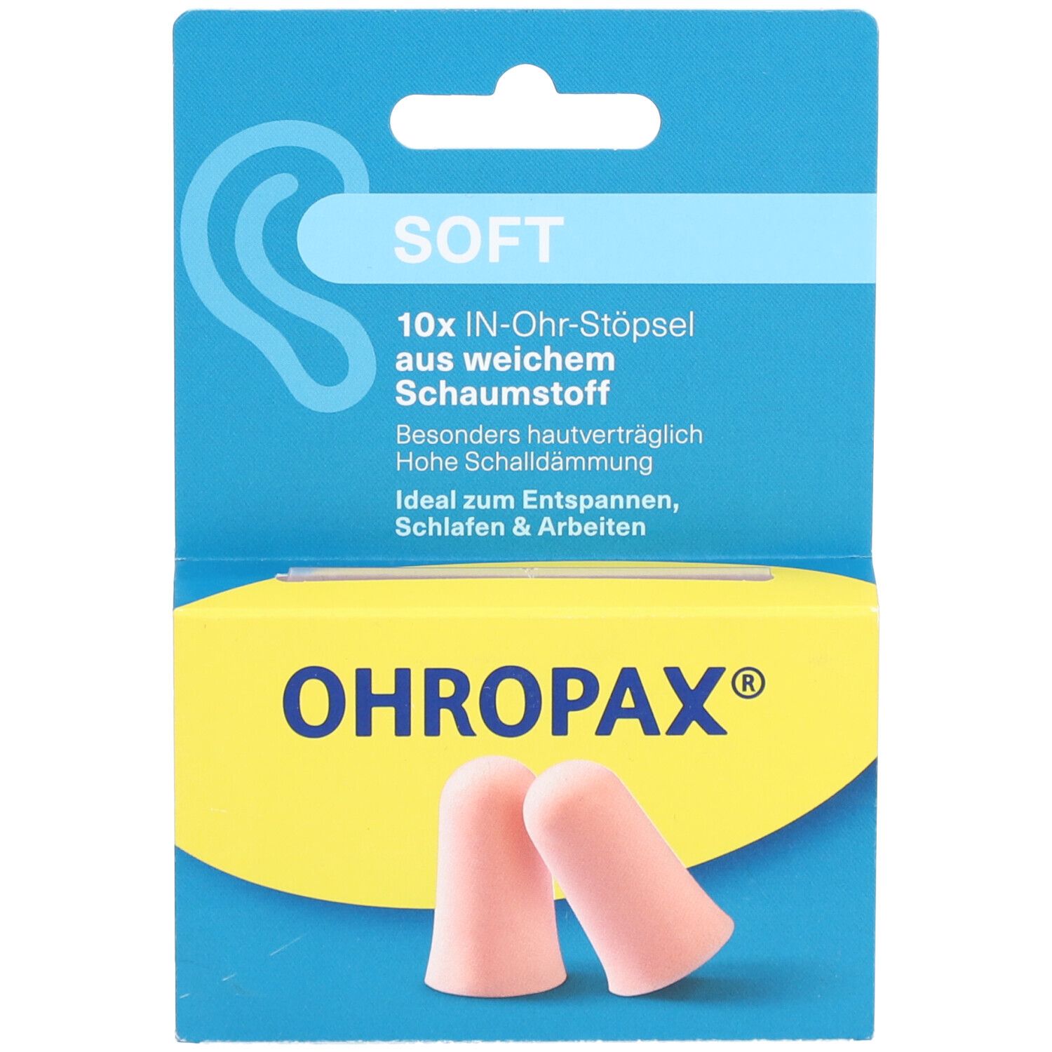 Ohropax soft Schaumstoff In-Ohr Stöpsel 10 St Ohrstöpsel