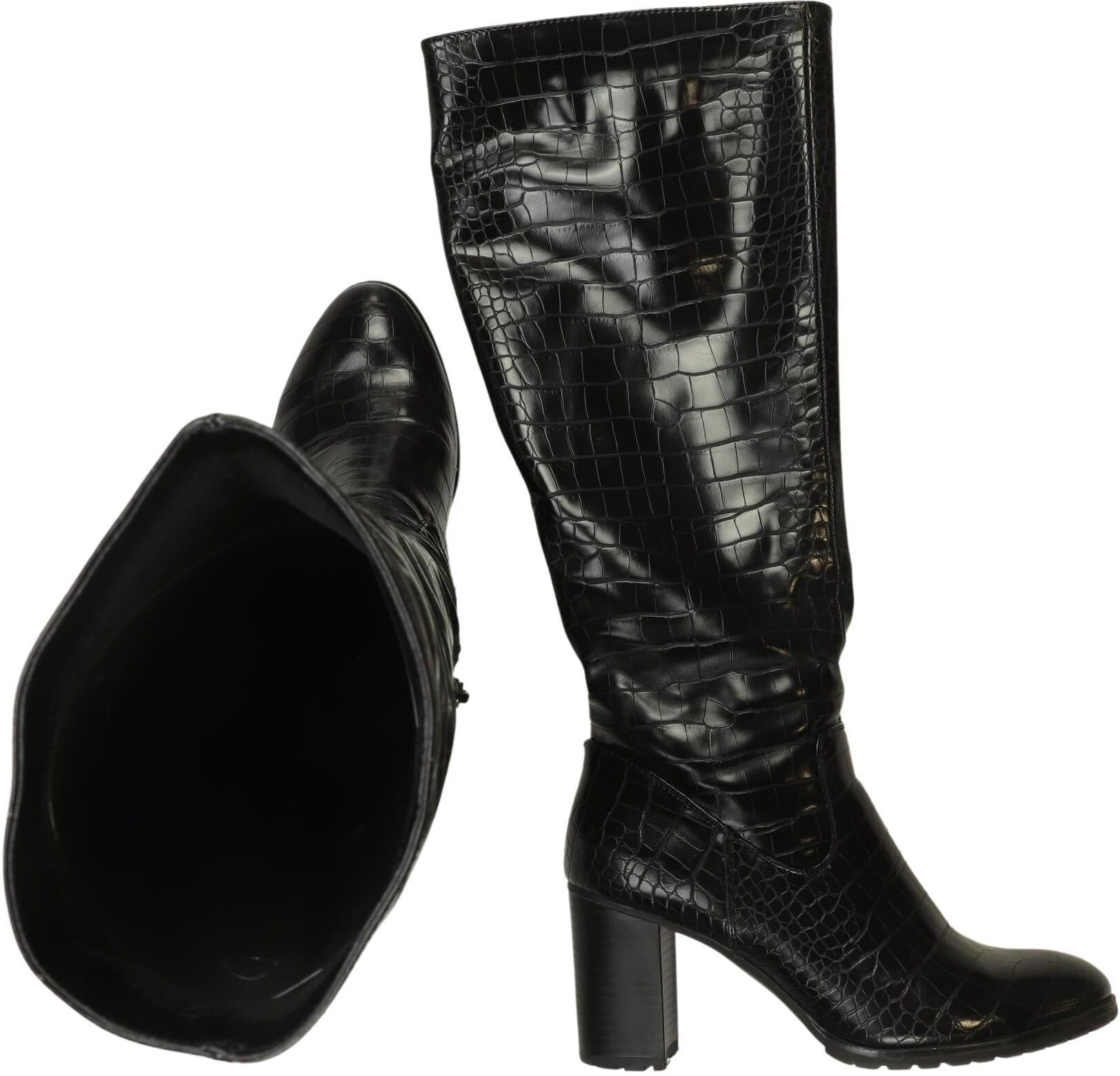 Catwalk Damen Stiefel, Schwarz, Gr. EU 37, Kunstleder - Second Hand