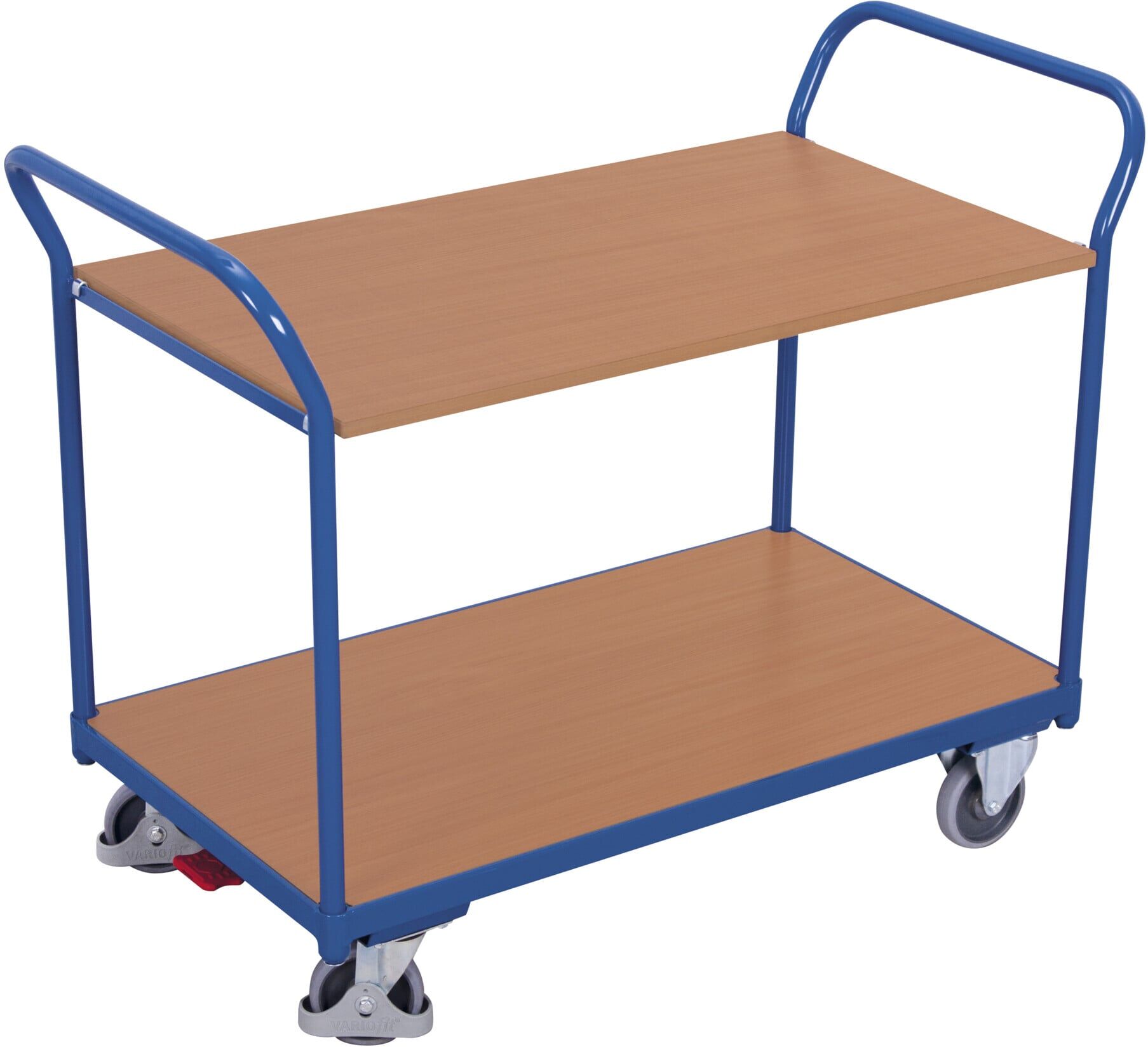 Variofit Tischwagen mit 2 Ladeflächen 1.000 x 600 mm 2 Schiebegriffe (sw-600.502)