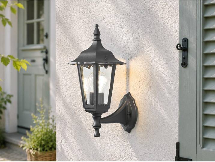 Konstsmide Firenze Up schwarz lackiertes Aluminium, klares Glas 7232-750