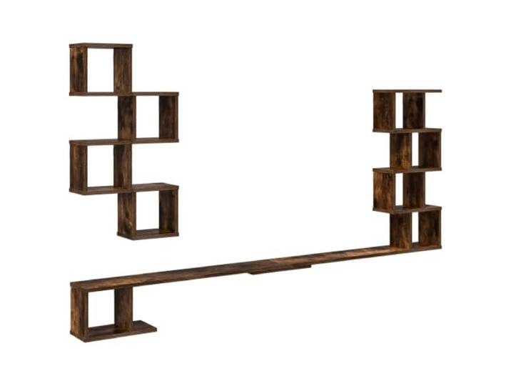 QINXIXINAIXI Wandmontiertes TV-Regal Raucheiche 180 x 15 x 94 cm Holzwerkstoff,Stauraum für TV-Zubehör,Bücher,Deko,feuchtes Tuch zur Reinigung