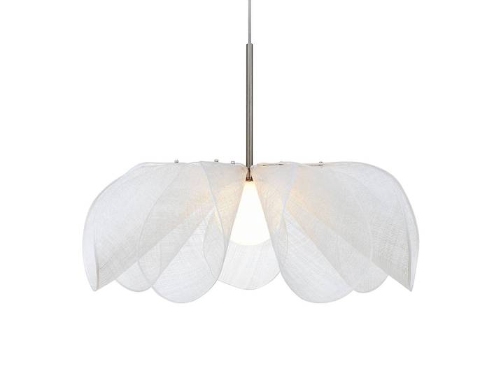 Suspension Styrka 75 x 60 x 75cm Blanc/Blanc Fibre de banane E27