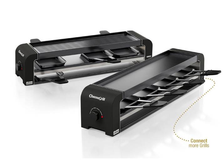 Stöckli Raclette Stöckli Raclette CheeseGrill 4 Connect Set Black