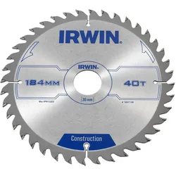 Irwin, Sägeblatt, IRW1897198 184 x 30 mm 40Teeth Kreissägeblatt mit ATB Mahlgrössen Zahn
