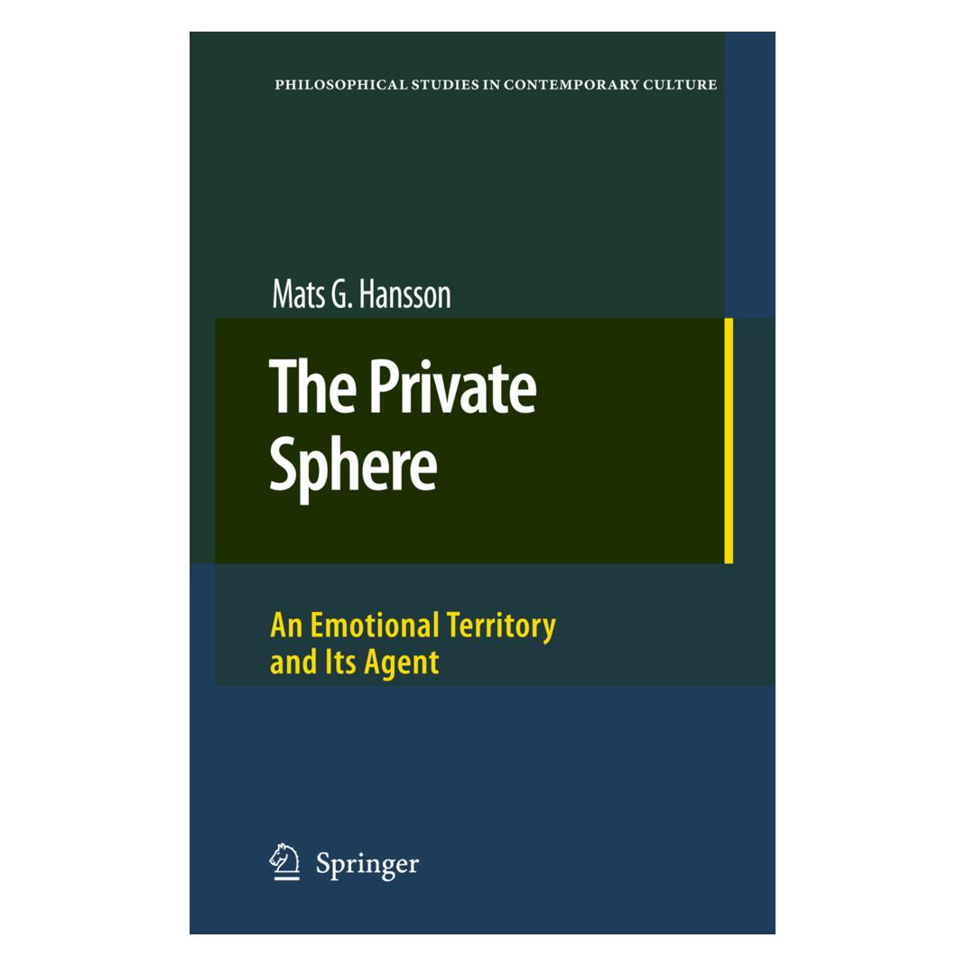 Springer The Private Sphere (Englisch, Softcover, Mats G Hansson) (55379215)