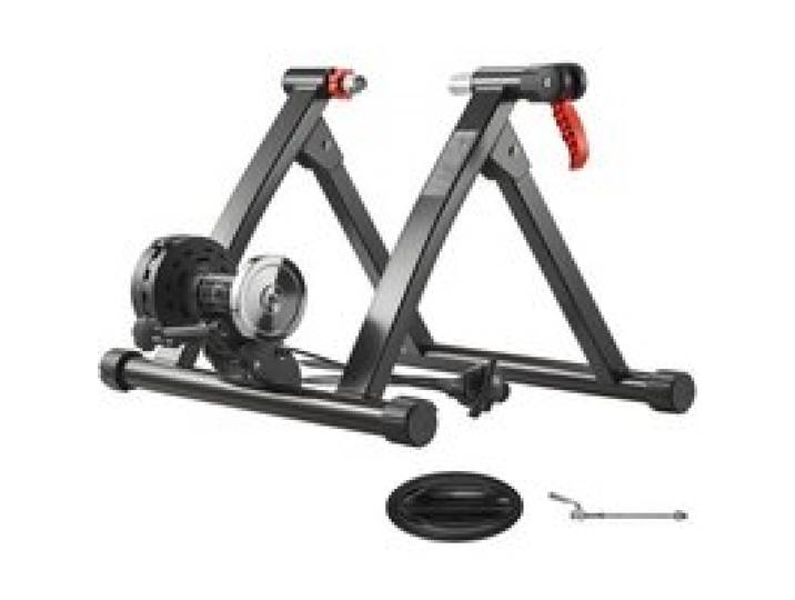VEVOR Fahrrad Rollentrainer Fahrradtrainer für 660,4-736,6 mm / 700C-Räder, 6-stufiger Widerstand, faltbarer magnetischer Radtrainer Heimtrainer mit Schnellspanner & Vorderradunterlage Schwarz