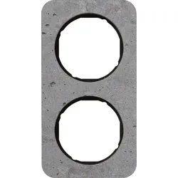 Berker Rahmen 2-fach Beton-grau/schwarz glanz 10122374