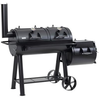 Smoker TEPRO "Indianapolis", schwarz, B:184cm H:153cm T:88cm, Grills, BxTxH: 184x88x153 cm, 155 kg