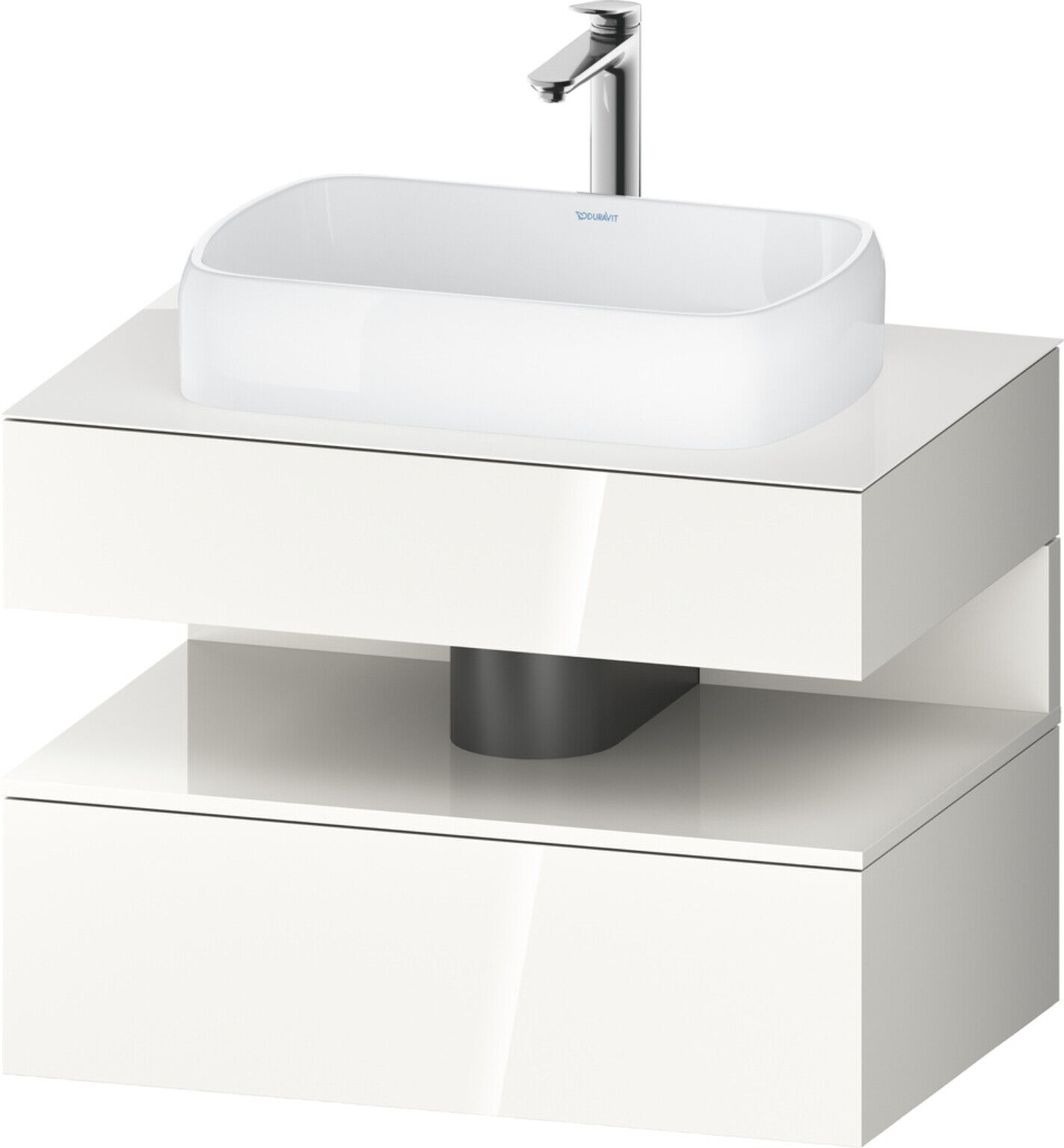 Duravit Waschtischunterschrank Qatego 80x55x60cm, w hgl, Konsolenpl., Nischenb (QA4730022220010)