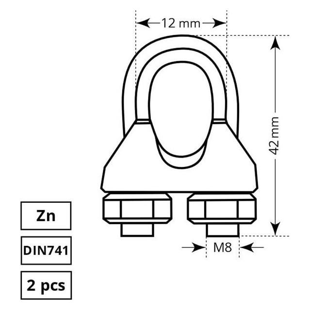 Bosch Hausgeräte ROPE CLIP 10 MM ZN 2DD (33035662)
