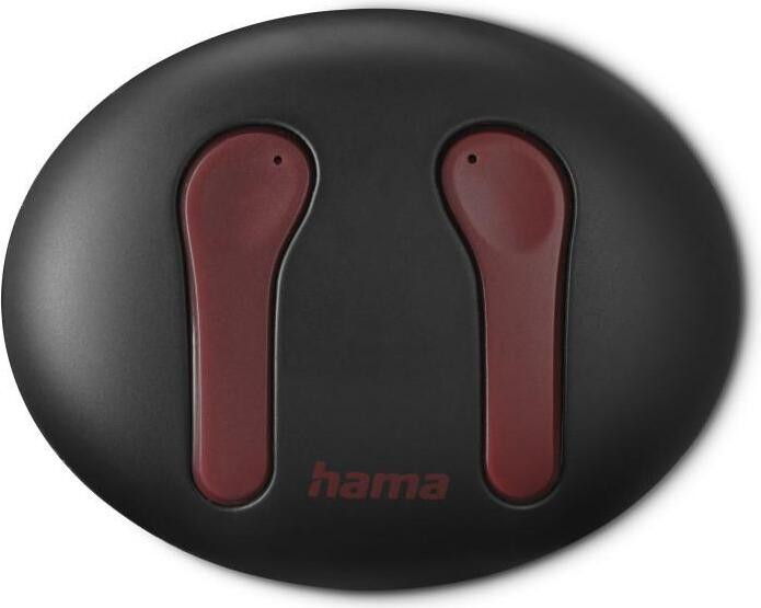 Hama Spirit Unchained True Wireless Stereo TWS Koptelefoon met microfoon, Zwart-Rood
