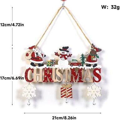 Uplift Treasures Christmas Wooden Hanging Ornament Merry Christmas Tree Pendant g