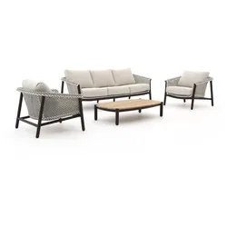 Zavelli Cuore Sessel-Sofa Lounge-Set 4-teilig 5-Sitzer
