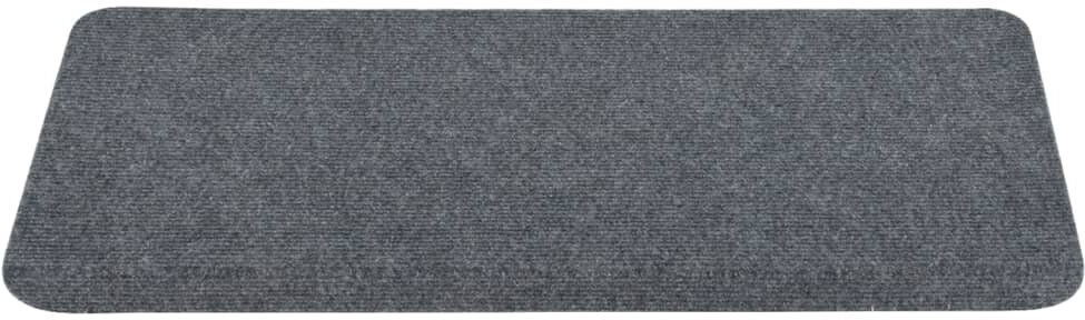 17 Stories Jalesa Stair Tread Grey Rectangular 24.5cm x 66cm