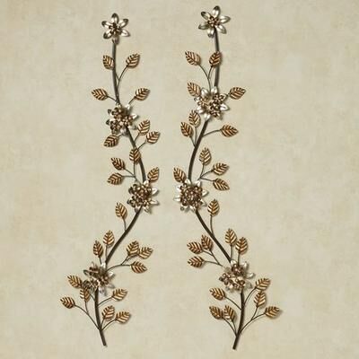 Touch of Class Bellissa Vining Wall Art Multi Metallic Set of Two, Set of Two, Multi Metallic