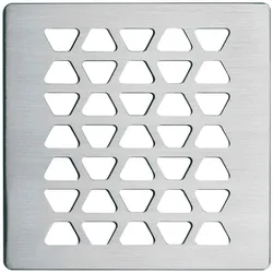 Schlüter Systems KERDI-DRAIN-RO Austauschbarer Entwässerungsrost Trapezoid 10x10cm Edelstahl EB - Edelstahl gebürstet