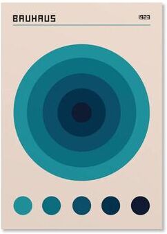 Inspire Essentials Abstract Bauhaus Orange Geometric Wall Art Canvas Prints 19 7.87 11.81 In