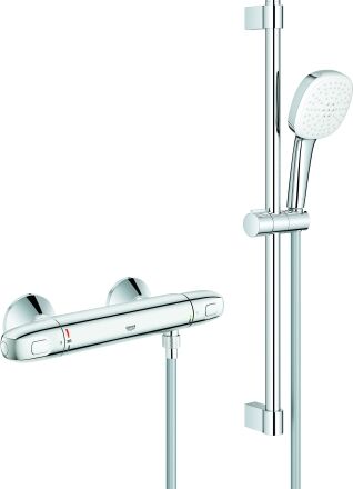 Grohe Grohtherm 1000 mitigeur bain 34820005 avec set de douche 600mm, chromé
