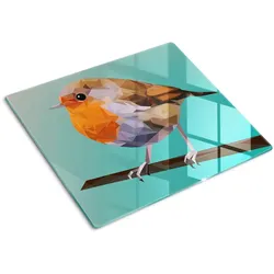 GLASPLATTE 60x52 cm Robin
