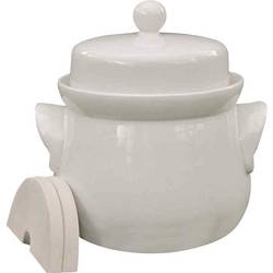 CONRAD 3240 Mini-Gärtopf creme 4,0 l mit Deckel und Steinen Gärtopf