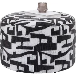 Hocker Mila Schwarz/Weiß