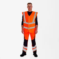 Safety Weste mit Reißverschluss, orange, Gr. M/L - orange - M