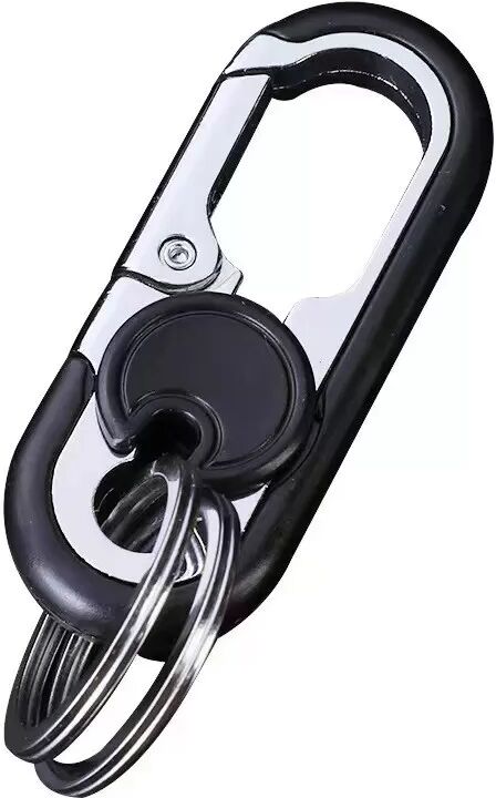 INF Porte-clés de voiture élégant : Anneau porte-clés en métal pour hommes et affaires