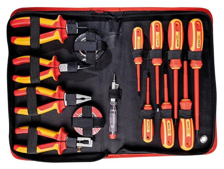 BRÜDER MANNESMANN Jeu d'outils VDE 14 pièces Sacoche en nylon