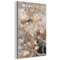METALLBILD Mandelblüte - Kunst - Van Gogh - Beige - Abstrakt 80x120 cm