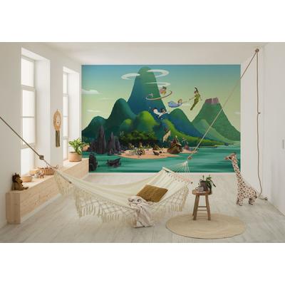 Kindertapete KOMAR "Disney Peter Pan And the Lost Boys", grün, B:400m H:250m, Vlies, Tapeten