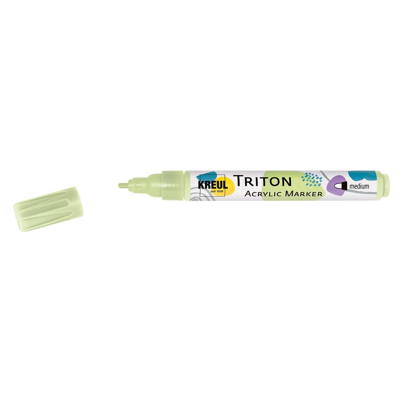 Kreul 17738 - Triton Acrylic Marker medium, Lichtgrün, Stichstärke 1 bis 3 mm, für Linien und Schrif (1x) (17738)