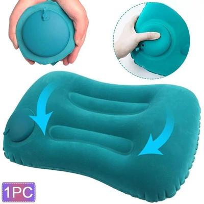 Inspire Essentials Portable Inflatable Travel Pillow Soft Flocking Camping Air Pillow b