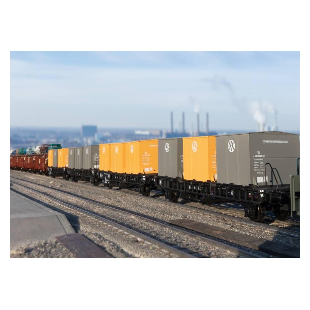 Trix H0 24161 H0 Behälter-Transportwagen-Paar Laabs der DB (Spur H0) (24161)