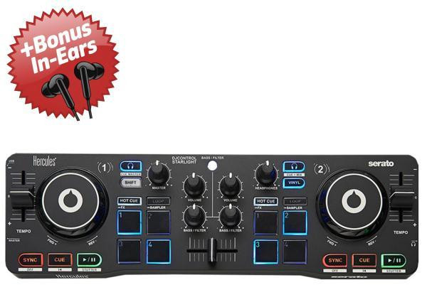 Hercules DJ Control Starlight met bonus in-ear hoofdtelefoon