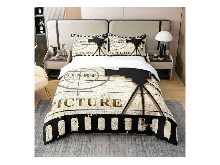 LuxusKollektion Kinderbettwäsche Bettwäsche Set 135x200cm Kino Design Baumwolle