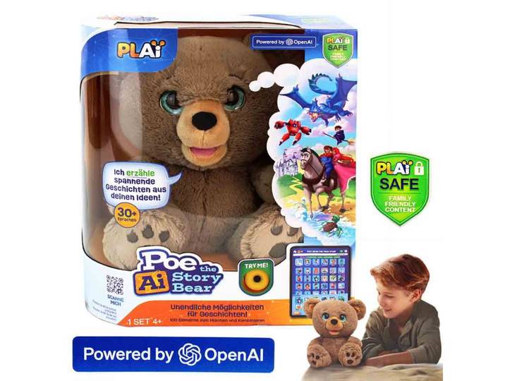 Joy Toy Kuscheltier KI Teddy POE, der kreative Geschichtenbär (1-St)