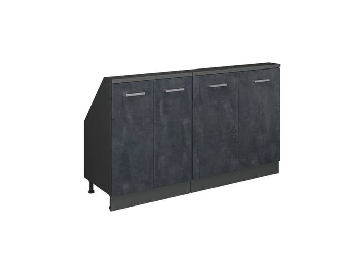 Vicco Kommode Rion, Schwarz Beton/Anthrazit/Anthrazit, 2er Set (2 St)