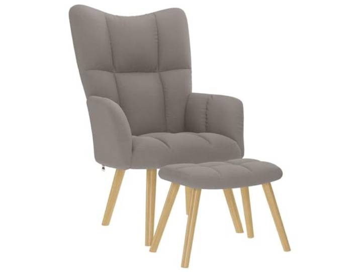 NLQMSU Relaxsessel mit Fußstütze, Taupe, Polyestergewebe Stabiler Metallholzrahmen, gepolsterter Armlehnensitz, vielseitiger Sitzsack, für Wohnzimmer und Esszimmer