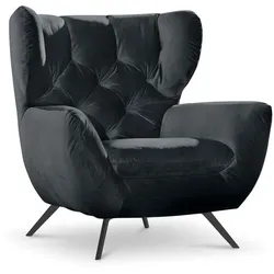 Portobello Sessel Chester Stoff Black