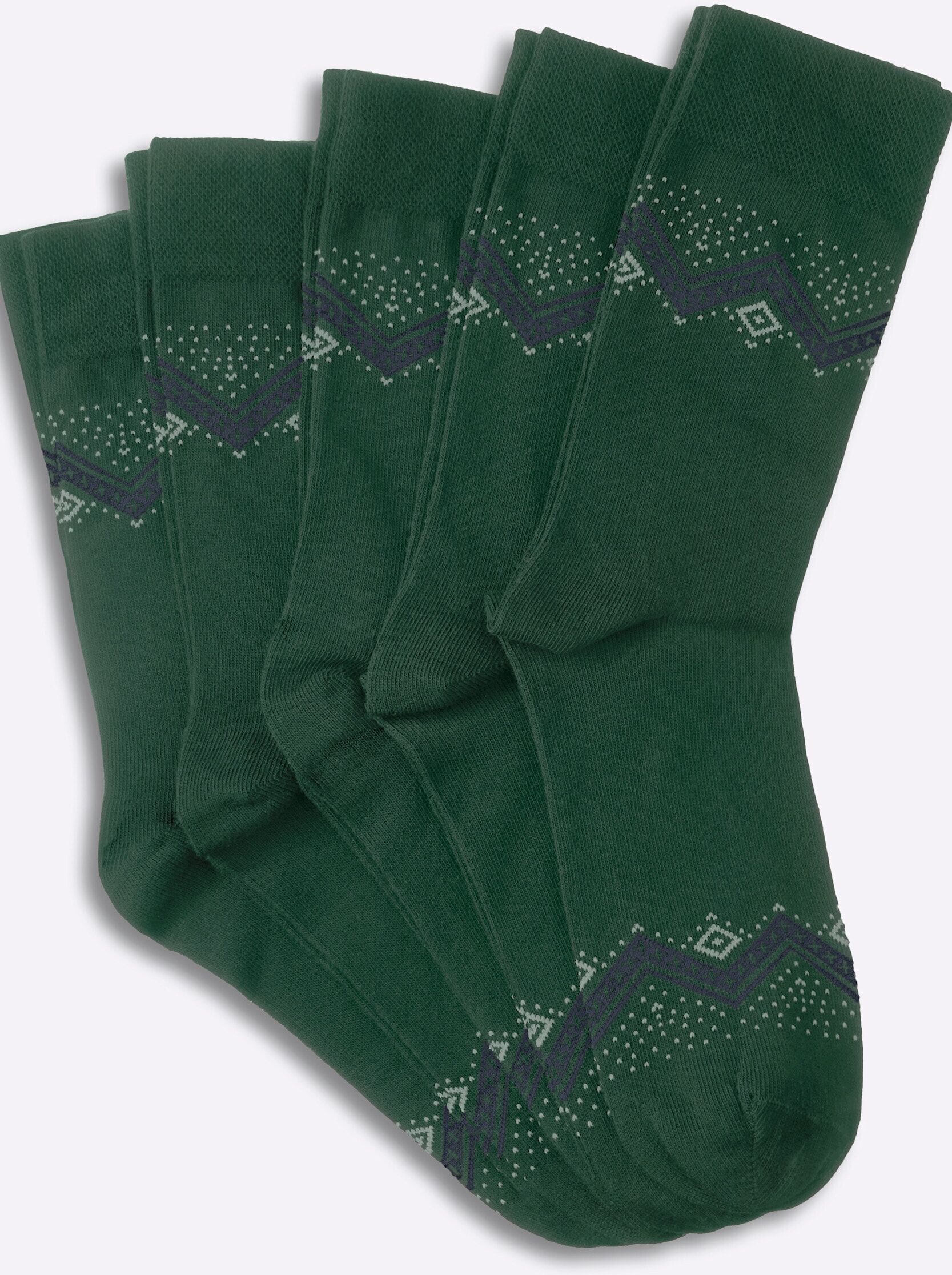 Socken WITT "Herren-Socken Socken 5 Paar", Herren, Gr. 43-46, N-Gr, grün, Socken Socken